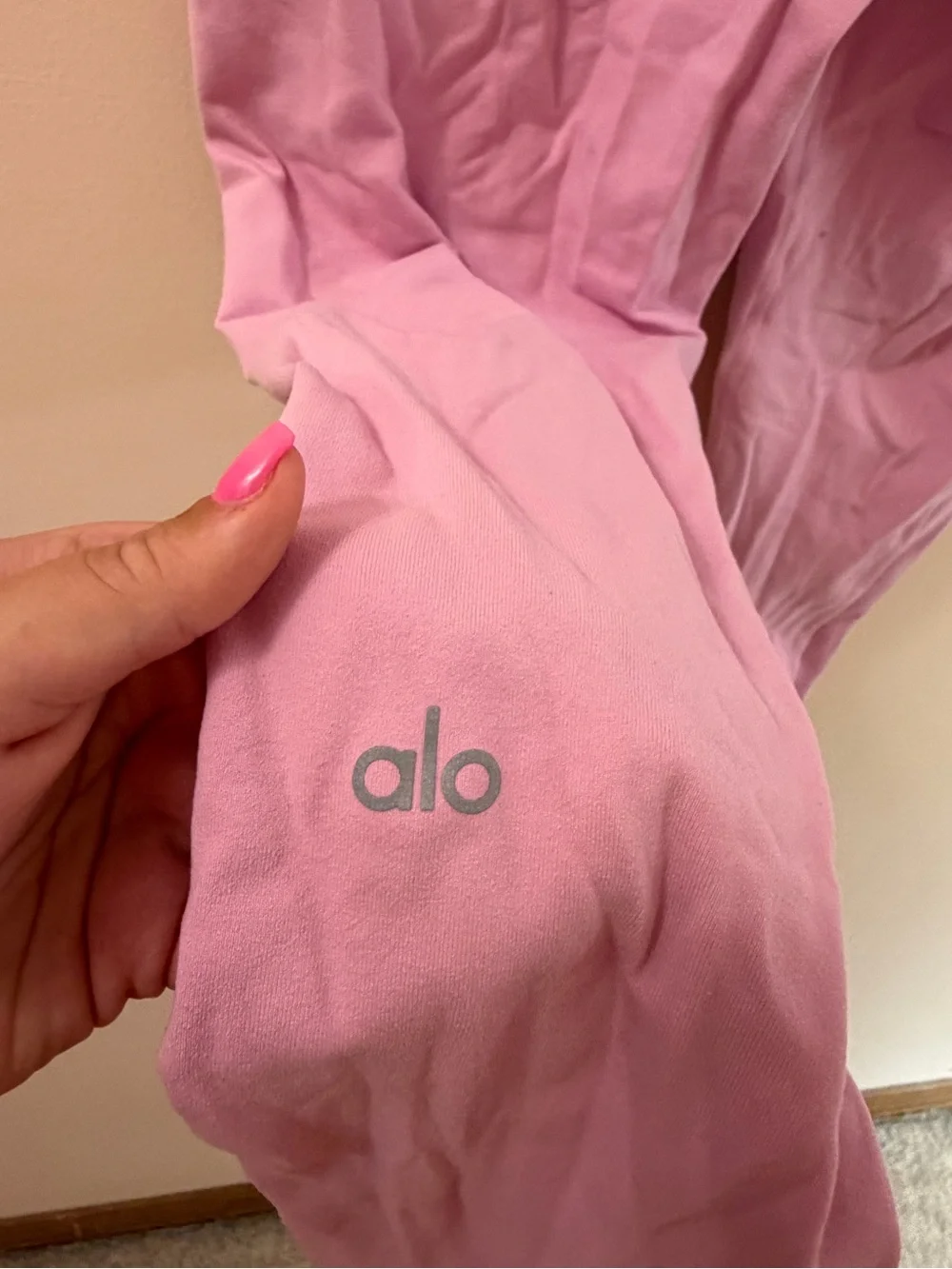 Pink size large alo leggings